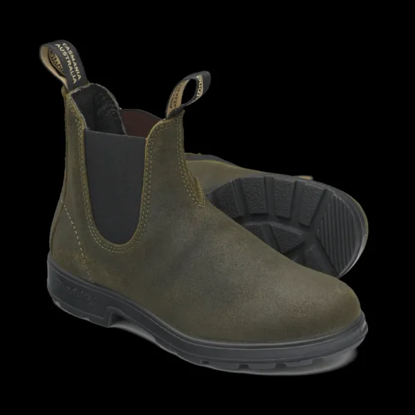 Blundstone Ankle^1615 - Original Dark Olive Waxy Suede