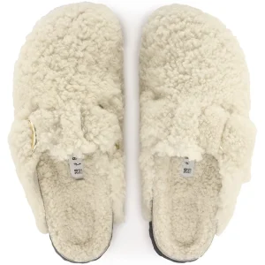 Birkenstock Clogs^Boston Big Buckle Teddy - Eggshell