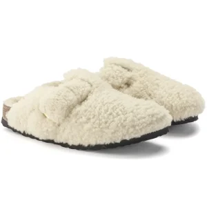Birkenstock Clogs^Boston Big Buckle Teddy - Eggshell