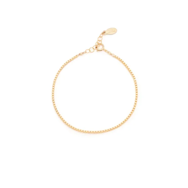 Leah Yard Designs Bracelets^Box Chain Bracelet - Gold