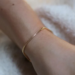 Leah Yard Designs Bracelets^Box Chain Bracelet - Gold