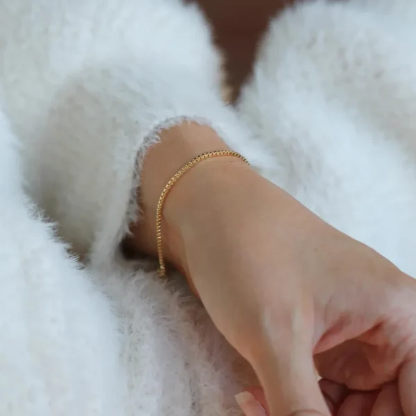 Leah Yard Designs Bracelets^Box Chain Bracelet - Gold