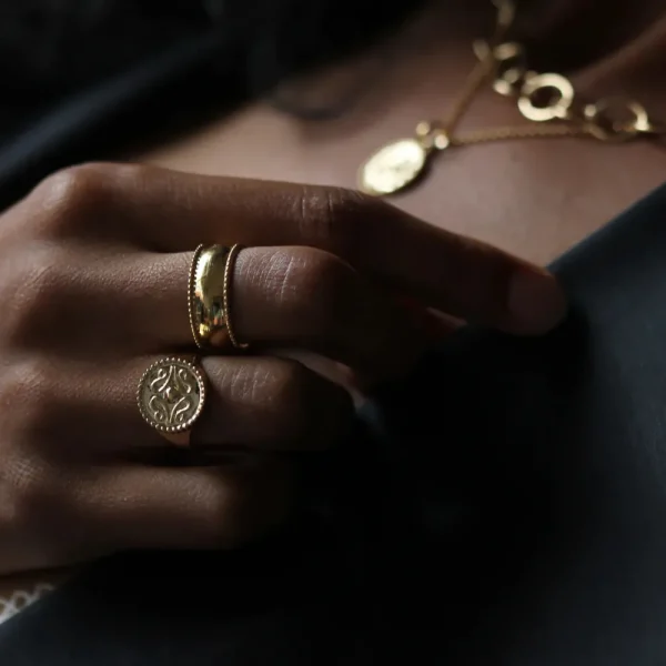 Leah Yard Designs Rings^Cigar Ring - Gold