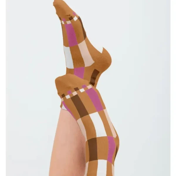 Very J Women's^Color Block Casual Socks - Camel Mix