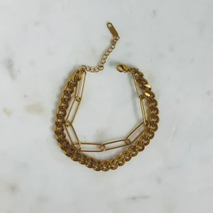 AKA Bracelets^EMMY Curb & Paperclip Multi-Chain Bracelet