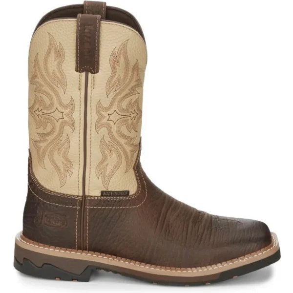 Justin Work | Western^Flash 11" Waterproof - Pecan