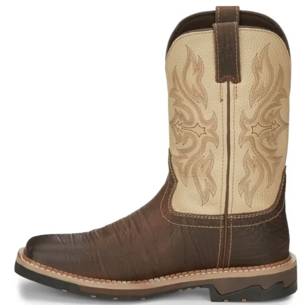 Justin Work | Western^Flash 11" Waterproof - Pecan