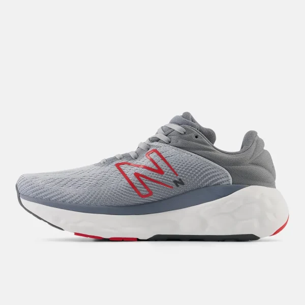 New Balance Athletic & Hiking^Fresh Foam X 840v1 - Aluminum Grey with True Red