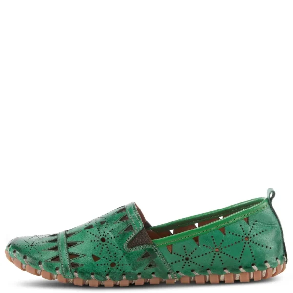 Spring Step Flats^Fusaro - Green