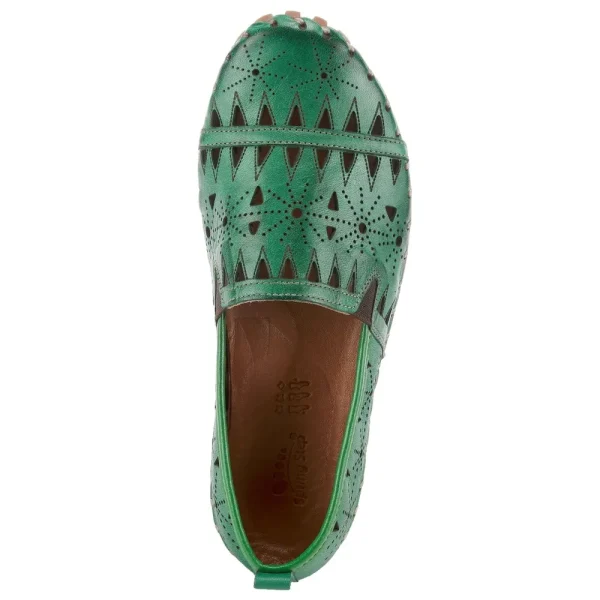 Spring Step Flats^Fusaro - Green