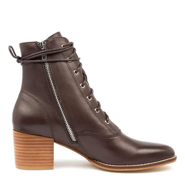 Django & Juliette Lace-Up | Heeled^Matza - Chocolate
