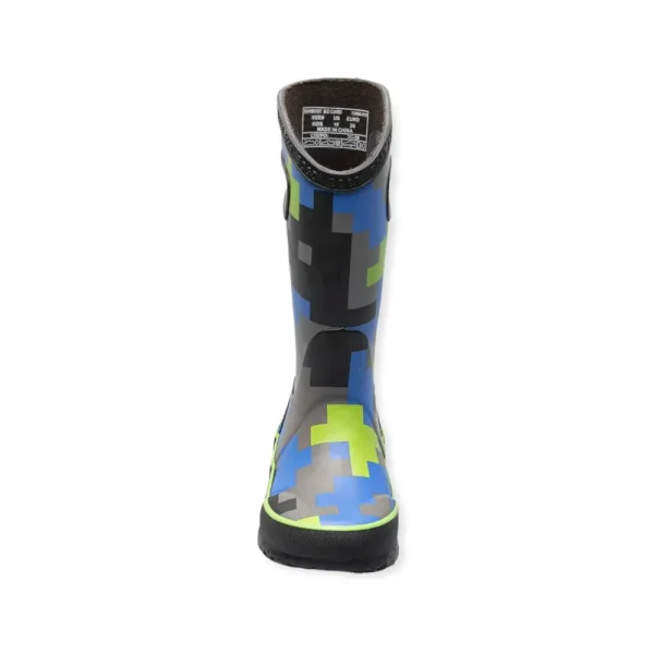 Bogs Rain^Rainboot Big Camo - Black and Green