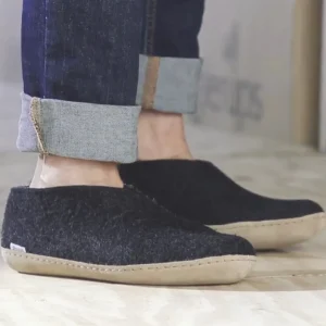 Glerups Glerups | Glerups^Shoe with Leather Sole - Charcoal