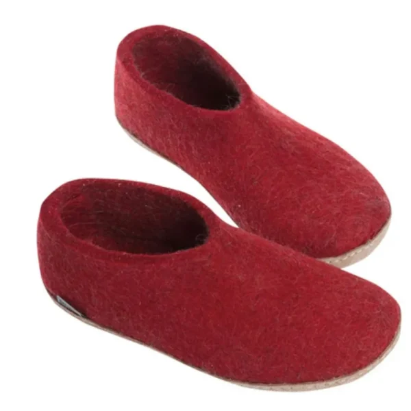 Glerups Glerups^Shoe with Leather Sole - Red