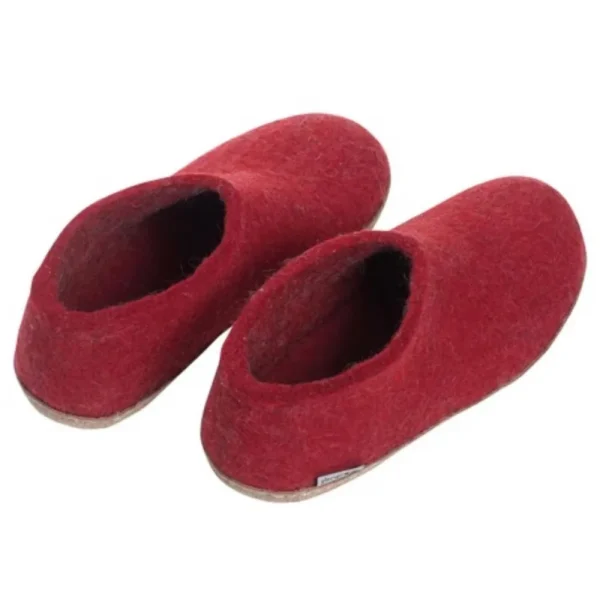 Glerups Glerups^Shoe with Leather Sole - Red
