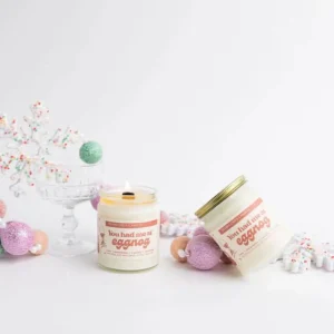 Prairie Creek Candles Candles^Wood Wick Jar Candle 8 oz - You Had Me at Eggnog