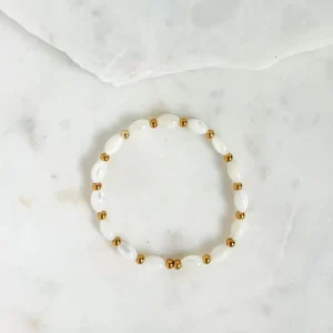 AKA Bracelets^WYN Trochus Shell Beaded Bracelet